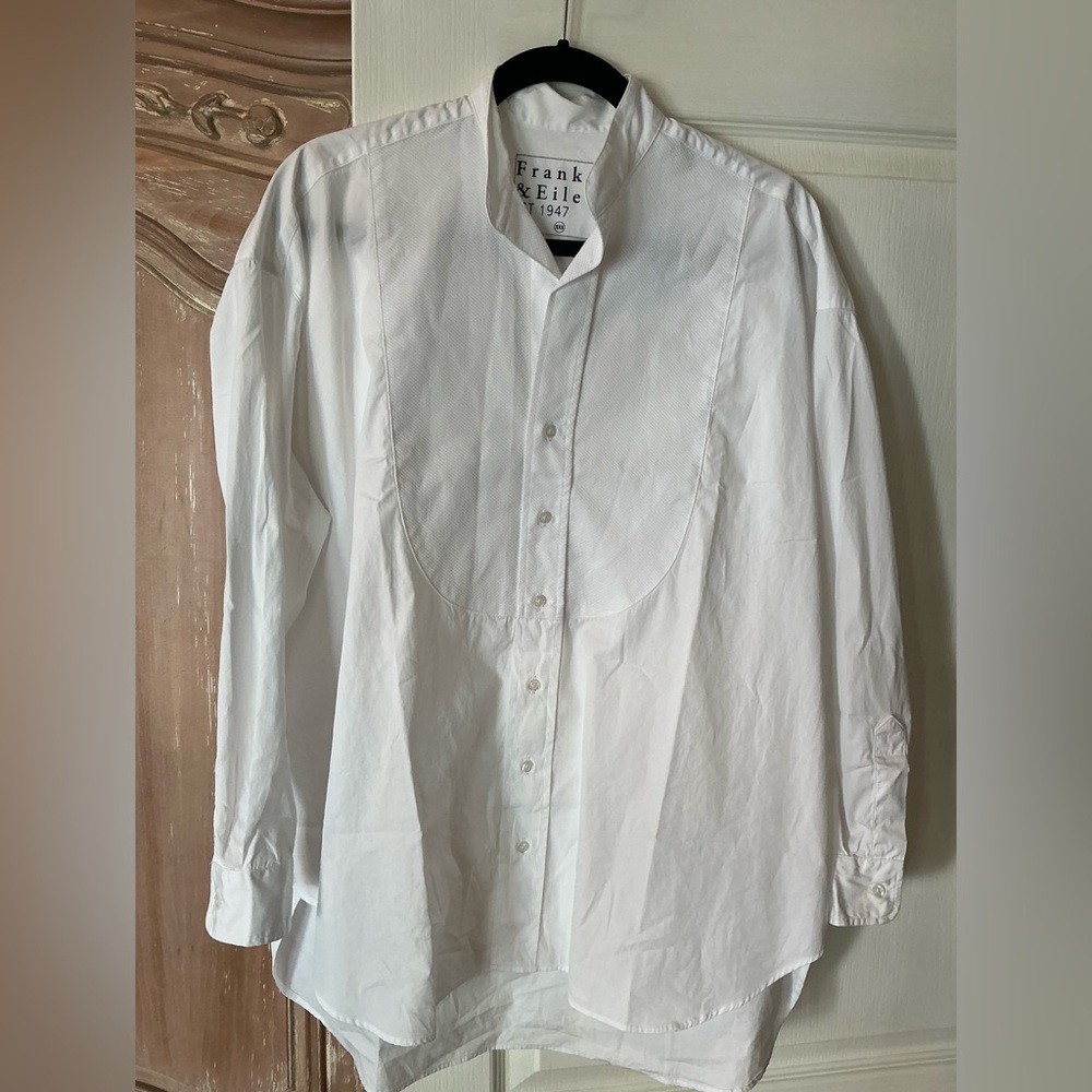 Frank & Eileen Victoria Crisp White Tuxedo Shirt
